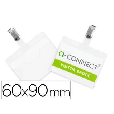 Q-CONNECT Identificador con Pinza Q-Connect KF01560 60X90 MM con Apertura Superior