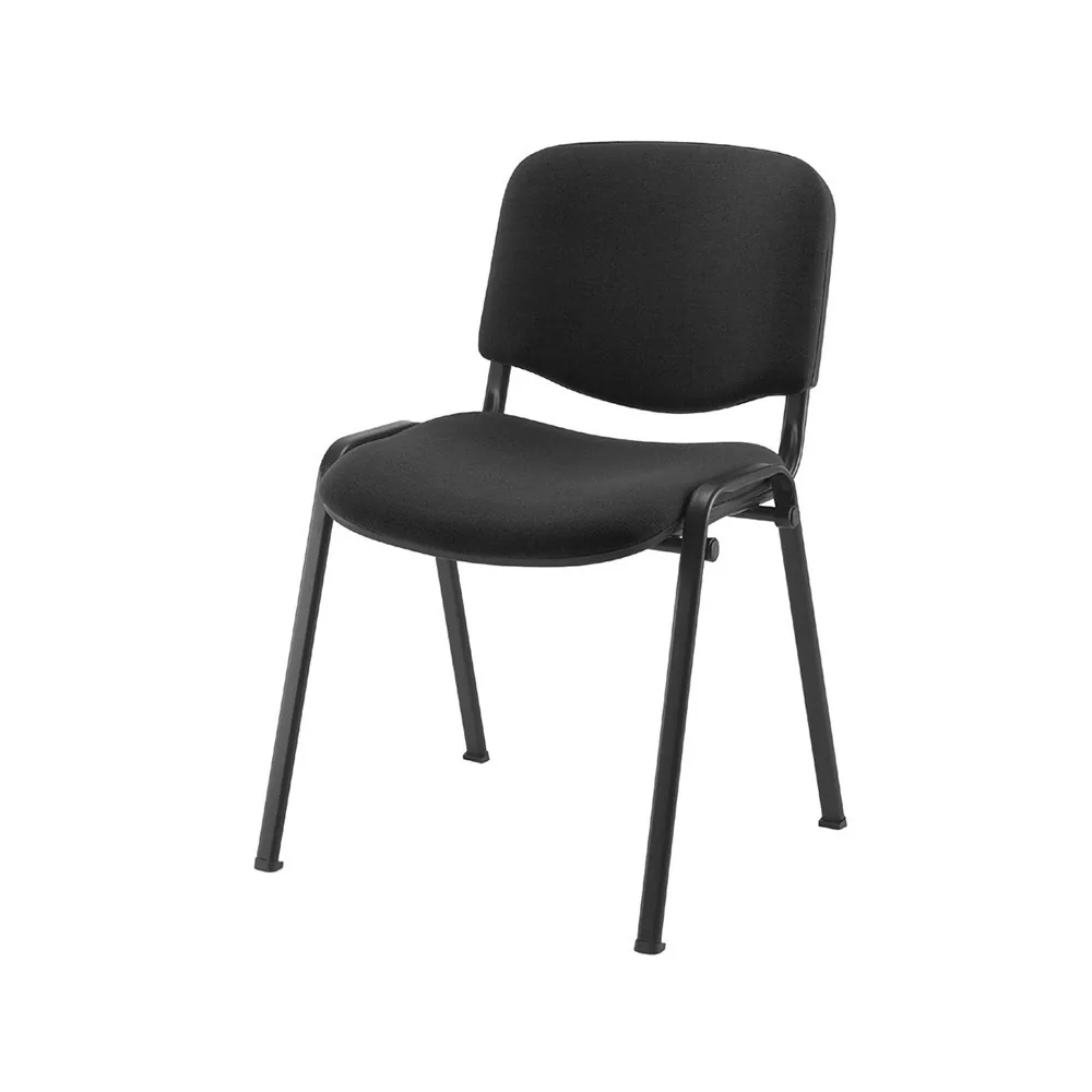 Silla Confidente Q-Connect Apilable Tapizada Sin Ruedas 910MM Alto 460MM Largo 440MM Profundidad Negro