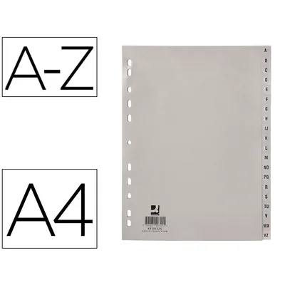 Q-CONNECT Separador Alfabetico Q-Connect Plastico A-z DIN A4 Multitaladro