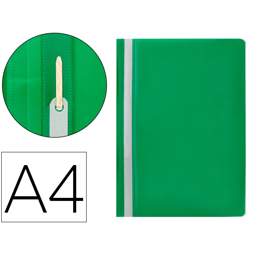 Carpeta Dossier Fastener Plastico Q-Connect DIN A4 Verde