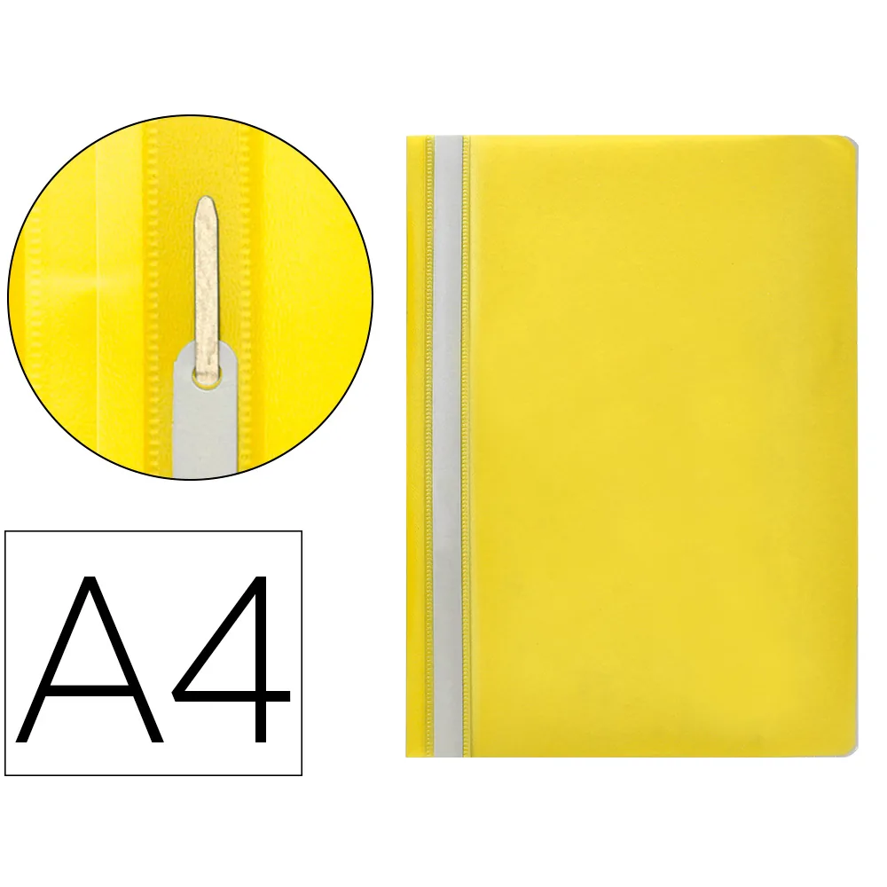 Carpeta Dossier Fastener Plastico Q-Connect DIN A4 Amarilla