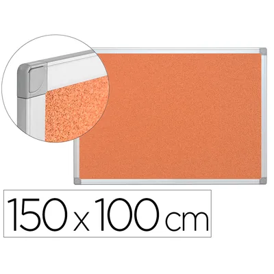 Q-CONNECT Pizarra Corcho Q-Connect Marco de Aluminio 150X100 CM Extra Corcho 5 MM
