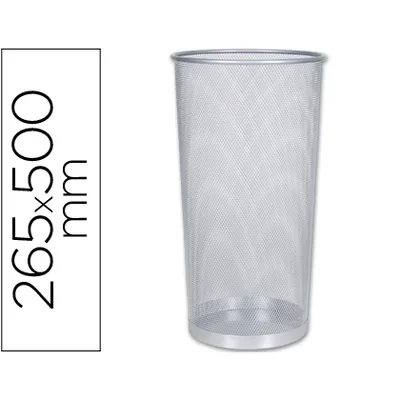 Q-CONNECT Paraguero Metalico Q-Connect KF00828 Rejilla Plata 26,5 Diametro X 50 CM