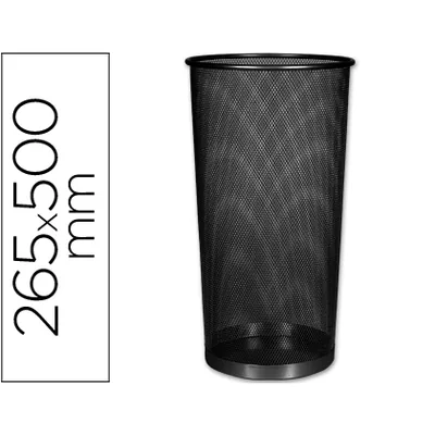 Q-CONNECT Paraguero Metalico Q-Connect KF00829 Rejilla Negro 26,5 Diametro X 50 CM
