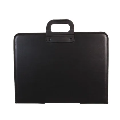 Cartera Portadocumentos Q-Connect Negra con Asa con Cremallera DIN A3 420X297 MM