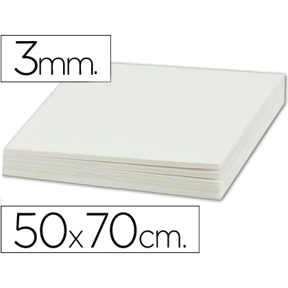 Carton Pluma Liderpapel Blanco Doble Cara 50X70CM Espesor 3MM