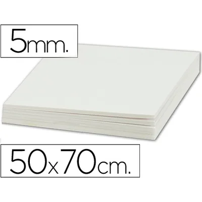 LIDERPAPEL Carton Pluma Liderpapel Blanco Doble Cara 50X70CM Espesor 5MM