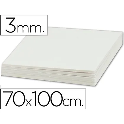 Carton Pluma Liderpapel Blanco Doble Cara 70X100CM Espesor 3MM