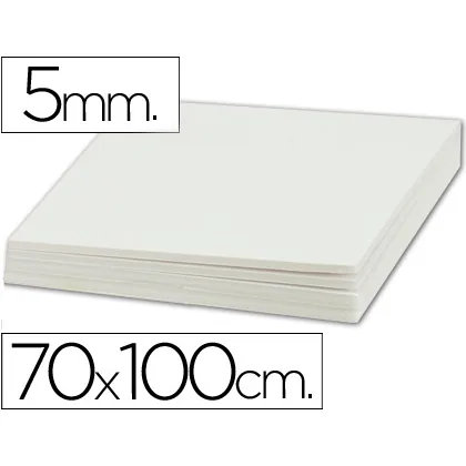 Carton Pluma Liderpapel Blanco Doble Cara 70X100CM Espesor 5MM