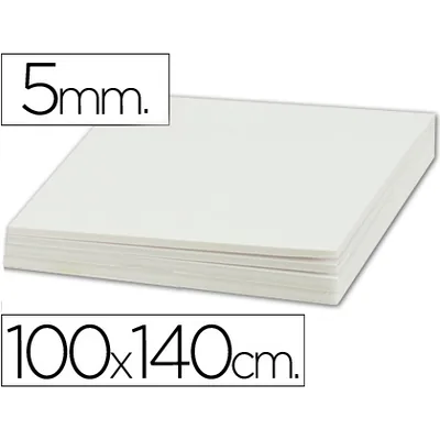 LIDERPAPEL Carton Pluma Liderpapel Blanco Doble Cara 100X140CM Espesor 5MM