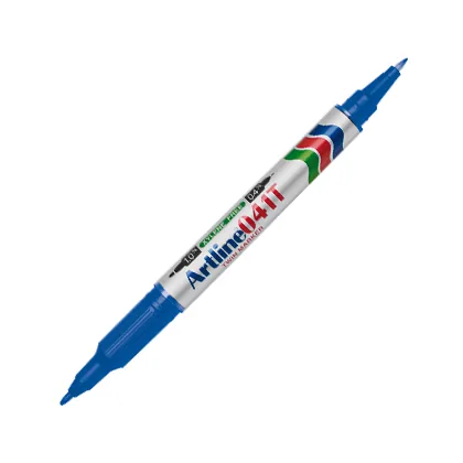 Rotulador Artline Marcador Permanente EK-041T Azul Doble Punta 0.4 y 1.0 MM