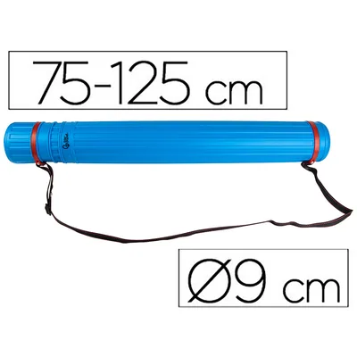 PLA Portaplanos Plastico Liderpapel Diametro 9 CM Extensible Hasta 125 CM Azul
