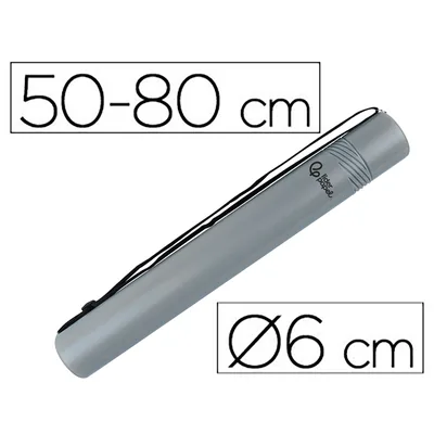 PLA Portaplanos Plastico Liderpapel Diametro 6 CM Extensible Hasta 80 Gris
