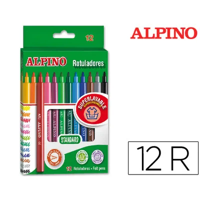 ALPINO Rotulador Alpino Standard Caja de 12 Unidades Colores Surtidos
