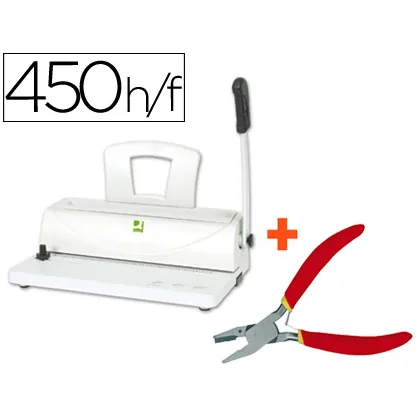 Encuadernadora para Espiral Q-Connect Perfora 10 Hojas Tamaño A4 Encuaderna Hasta 450 Hojas Paso 5:1