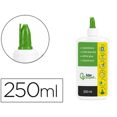 BLANCA Pegamento Cola Blanca Lavable Liderpapel Bote de 250 ML