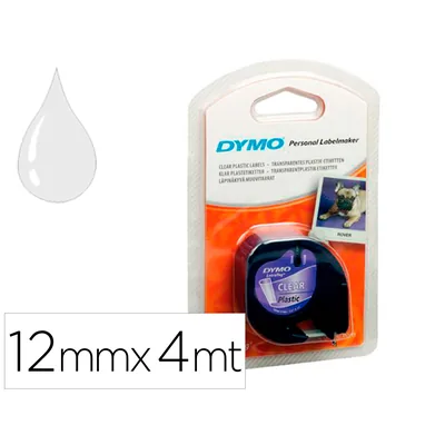 DYMO Cinta Dymo 12MM X 4MT Transparente para Maquina Letratag