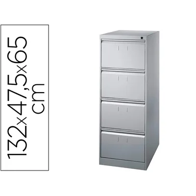 Sin marca Fichero Cajones de Suelo Metalico de 4 Cajones 132CM ALTO,65CM PROF.47,5ANCHO Guias Telescopicas Antivuelco