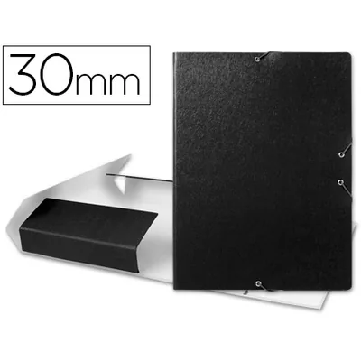 LIDERPAPEL Carpeta Proyectos Liderpapel Folio Lomo 30MM Carton Gofrado Negra