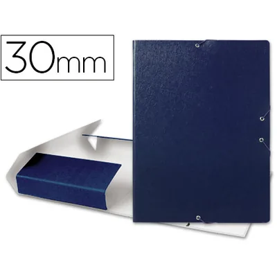 LIDERPAPEL Carpeta Proyectos Liderpapel Folio Lomo 30MM Carton Gofrado Azul