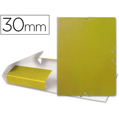 LIDERPAPEL Carpeta Proyectos Liderpapel Folio Lomo 30MM Carton Gofrado Amarilla