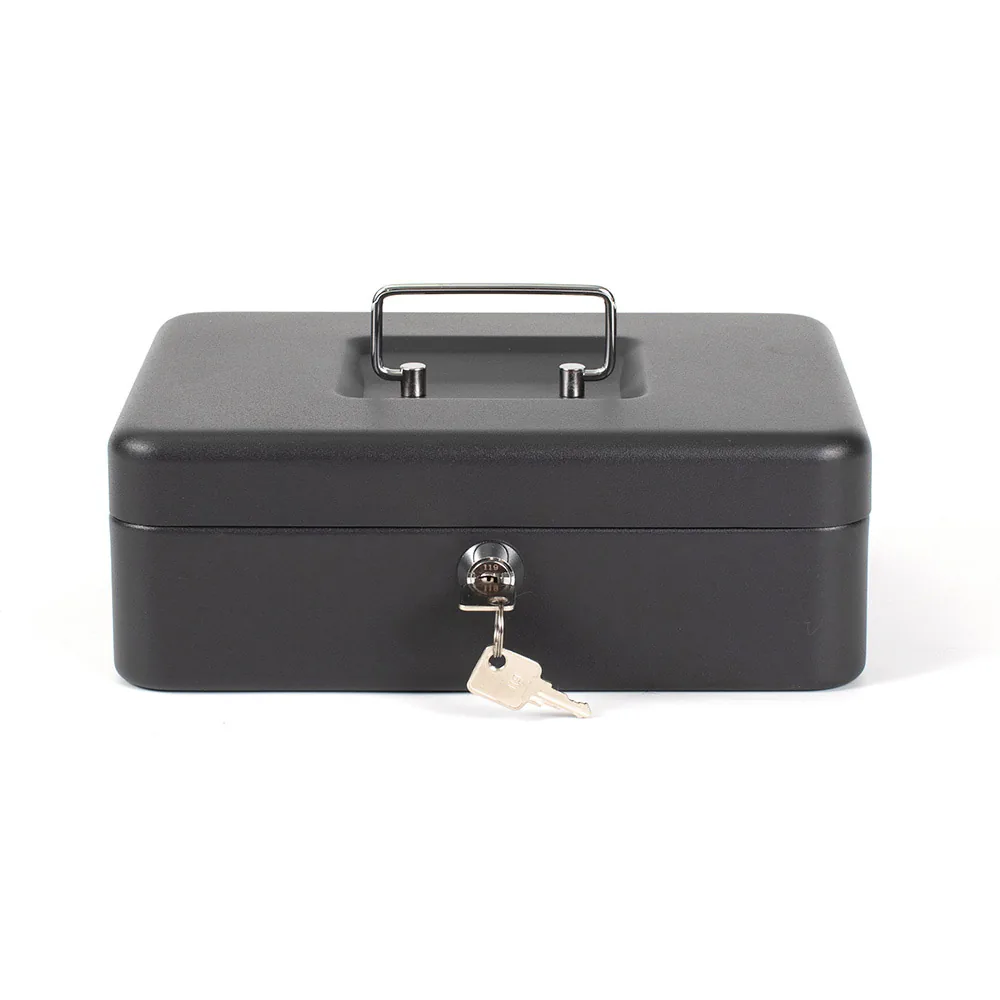 Caja Caudales Q-Connect 10" 250X180X90 MM Negra con Portamonedas