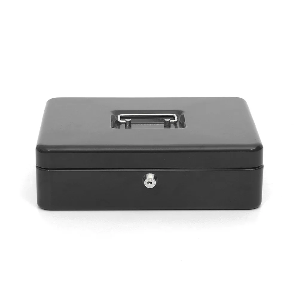 Caja Caudales Q-Connect 12" 300X240X90 MM Negra con Portamonedas