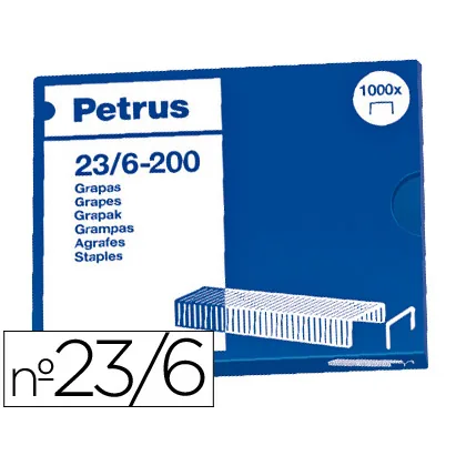 Grapas Petrus Nº 23/6 Caja de 1000 Unidades