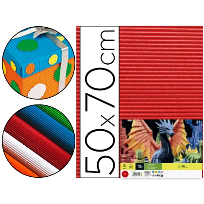 Carton Ondulado Liderpapel 50 X 70CM 320 G Rojo
