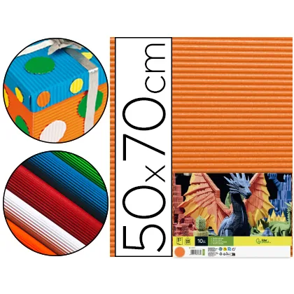 Carton Ondulado Liderpapel 50 X 70CM 320 G Naranja