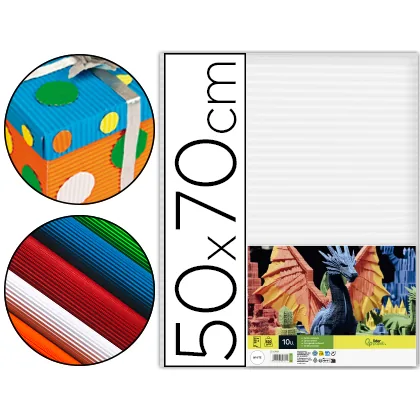 Carton Ondulado Liderpapel 50 X 70CM 320 G Blanco
