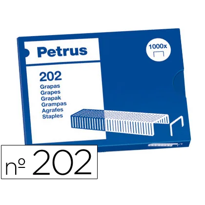 Grapas Petrus Bambina Nº 202 Caja de 1000 Unidades