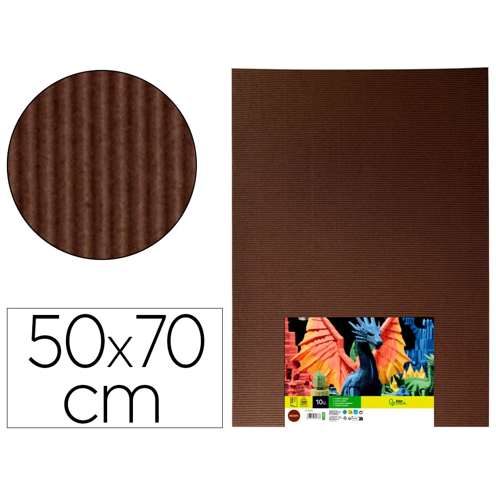 Carton Ondulado Liderpapel 50 X 70CM 320 G Marron