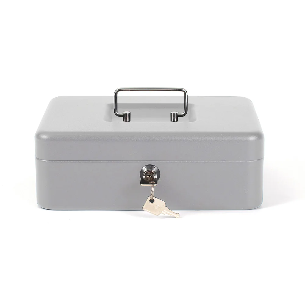 Caja Caudales Q-Connect 10" 250X180X90 MM Plata con Portamonedas