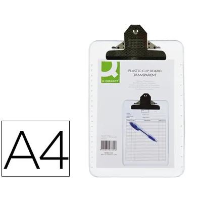 Q-CONNECT Portanotas Q-Connect Plastico Transparente DIN A4 4 MM