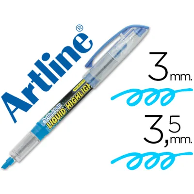 ARTLINE Rotulador Artline Fluorescente EK-640 Azul Punta Biselada