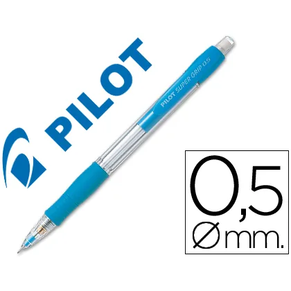 Portaminas Pilot Super Grip Celeste 0,5 MM Sujecion de Caucho