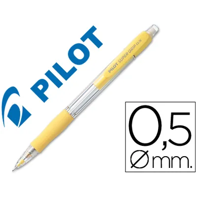 PILOT Portaminas Pilot Super Grip Amarillo 0,5 MM Sujecion de Caucho