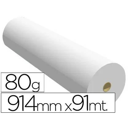 Papel Reprografia para Plotter 914MMX91MT 80 G Impresion Ink-jet