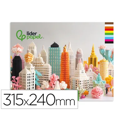 LIDERPAPEL Bloc Trabajos Manuales Liderpapel Crespon 240X315MM 10 Hojas Colores Surtidos