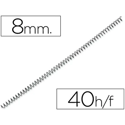 YOSAN Espiral Metalico Yosan Negro Paso 56 4:1 8 MM Calibre 1,00 MM