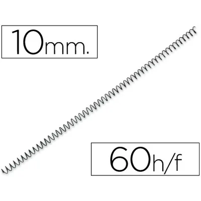 YOSAN Espiral Metalico Yosan Negro Paso 56 4:1 10 MM Calibre 1,00 MM
