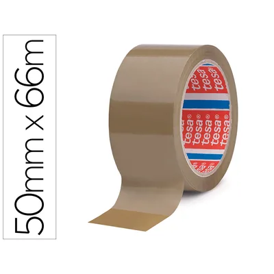 TESA Cinta Adhesiva Tesa Marron Polipropileno 66 M X 50 MM para Embalaje