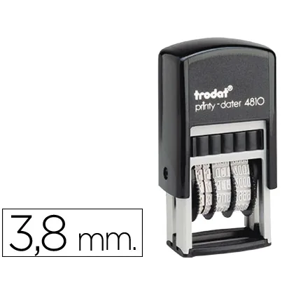 Fechador Trodat Printy Entintaje Automatico 3,8 MM Color Negro