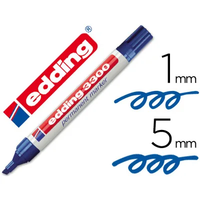 EDDING Rotulador Edding Marcador 3300 n.3 Azul Punta Biselada Recargable