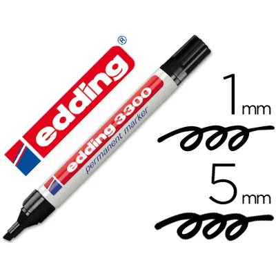 EDDING Rotulador Edding Marcador 3300 n.1 Negro Punta Biselada Recargable