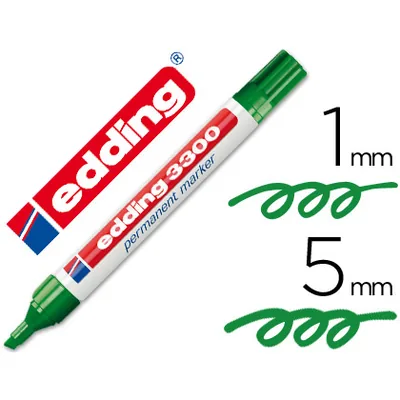 EDDING Rotulador Edding Marcador 3300 n.4 Verde Punta Biselada Recargable
