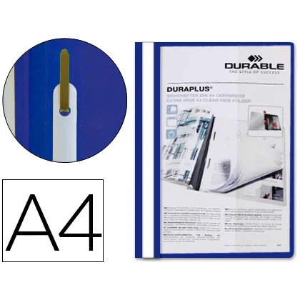Carpeta Duraplus DIN A4+ Extra Ancho con Fastener Azul Durable