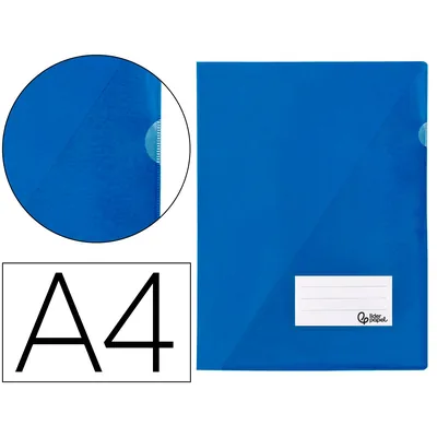 SIE Carpeta Liderpapel Dossier A4 Uñero con Tarjetero y Solapa Interior Color Azul