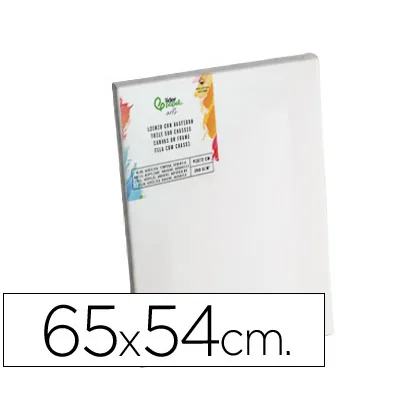 Bastidor Liderpapel 15F Lienzo Grapado Trasero Algodon 100% Marco Pawlonia 1,8X3,8 CM Bordes Madera 65X54 CM